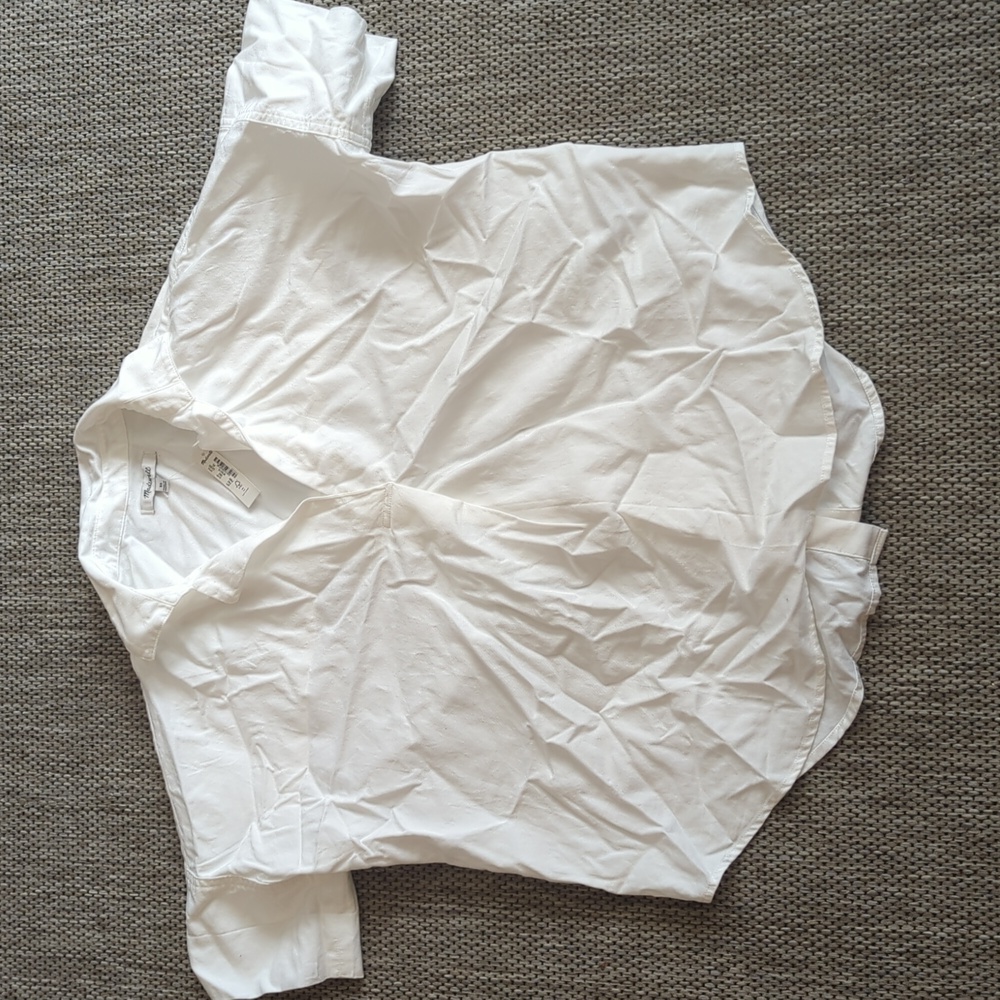 Madewell White Short Sleeve Top